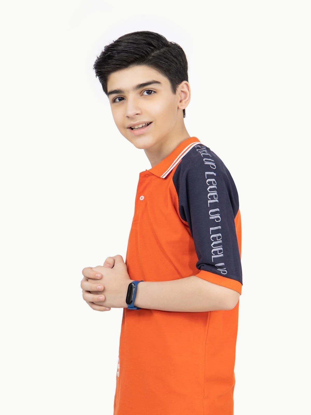 Boy's Orange Polo Shirt - EBTPS21-002 - Image 3