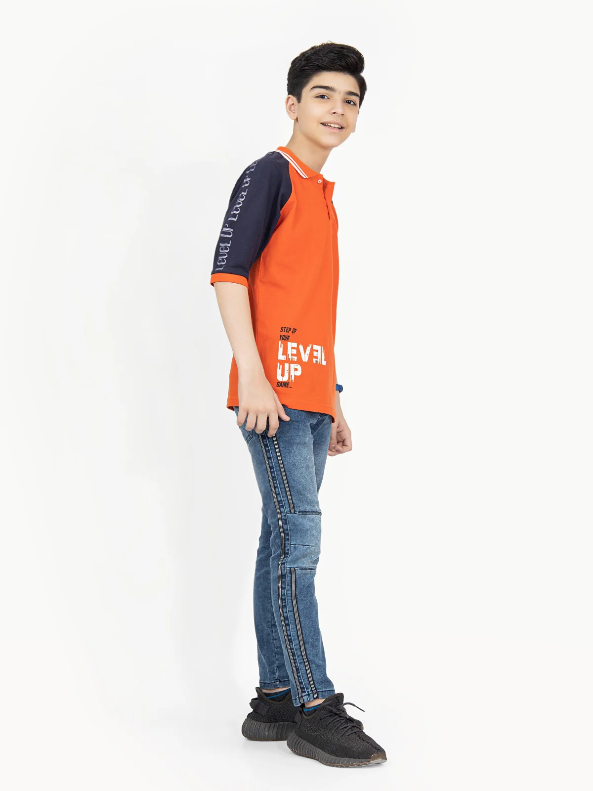 Boy's Orange Polo Shirt - EBTPS21-002 - Image 4