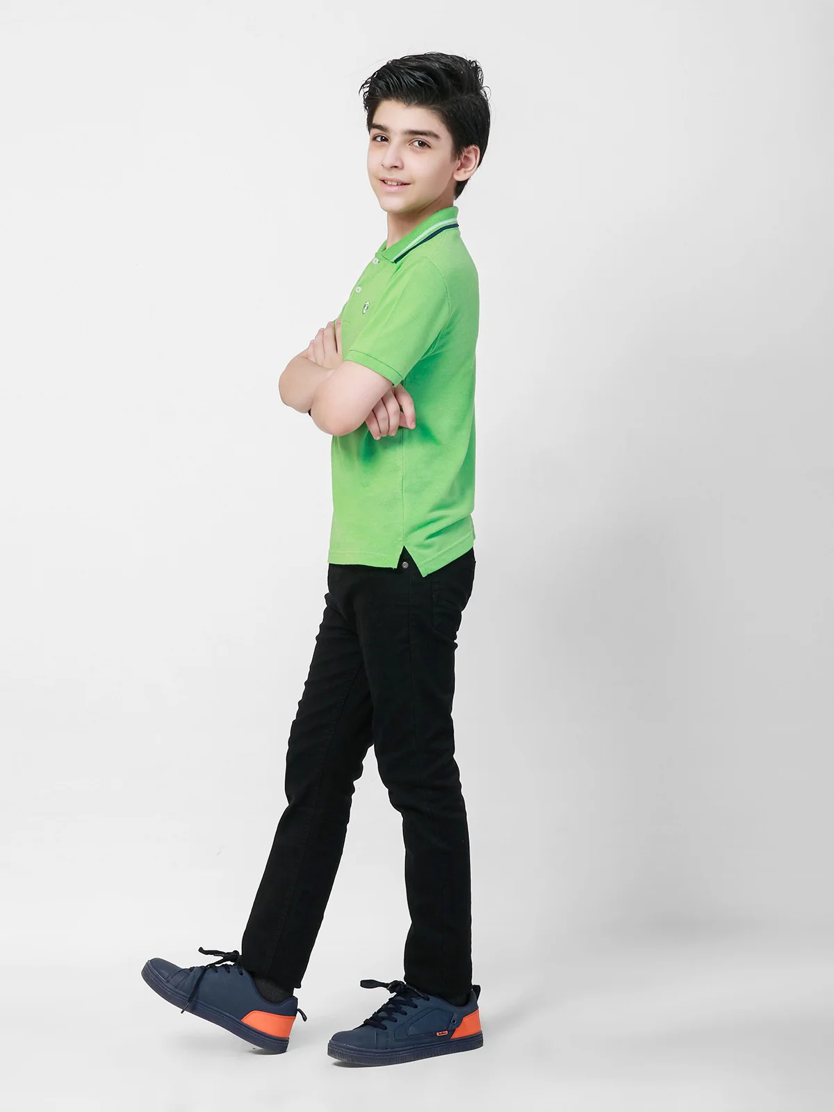 Boy's Dark Green Polo Shirt - EBTPS21-008 - Image 2