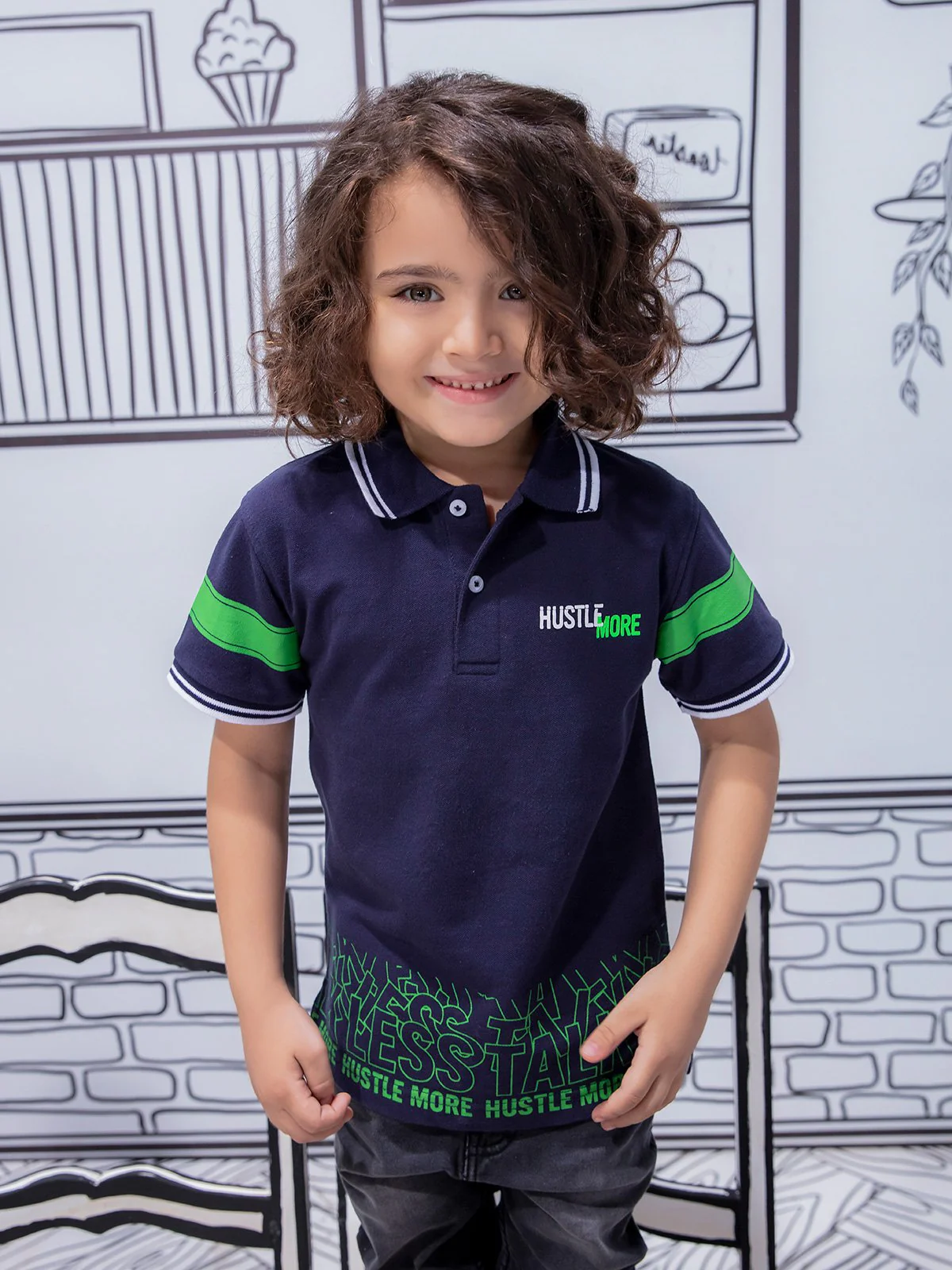 Boy's Navy Blue Polo Shirt - EBTPS21-011