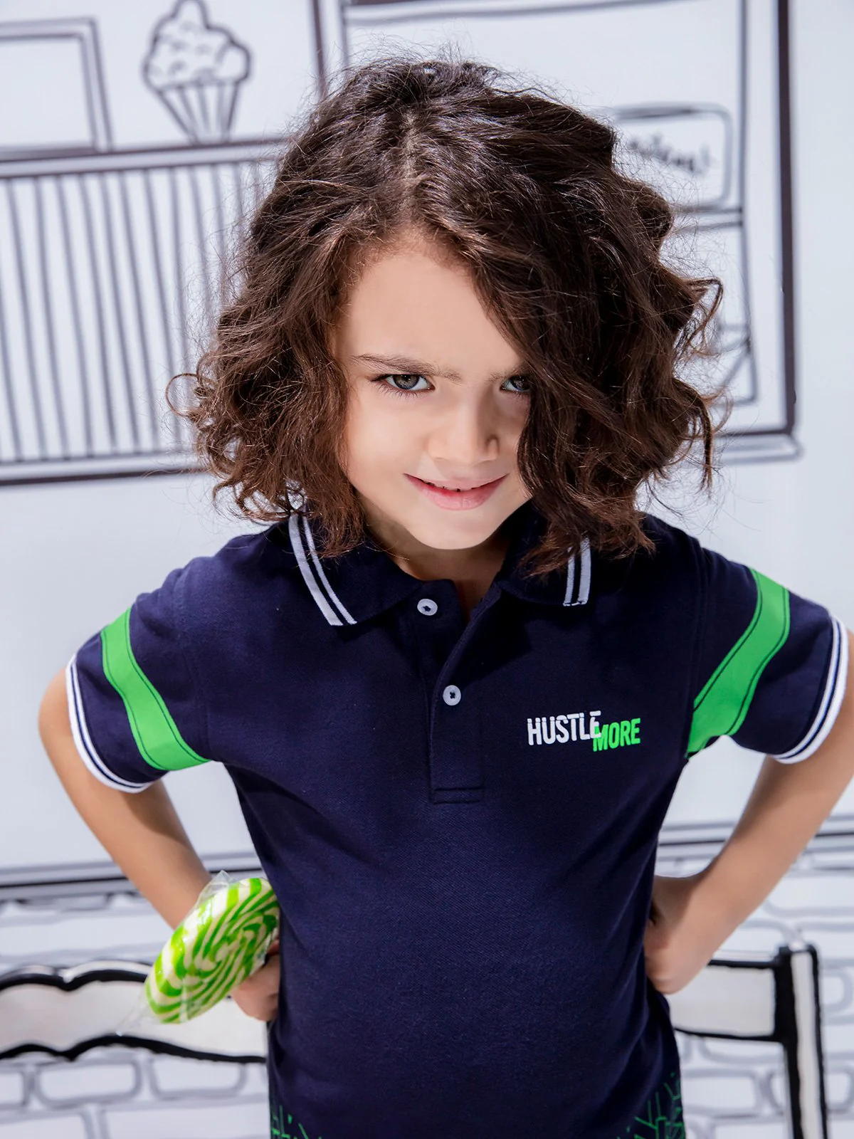 Boy's Navy Blue Polo Shirt - EBTPS21-011 - Image 2