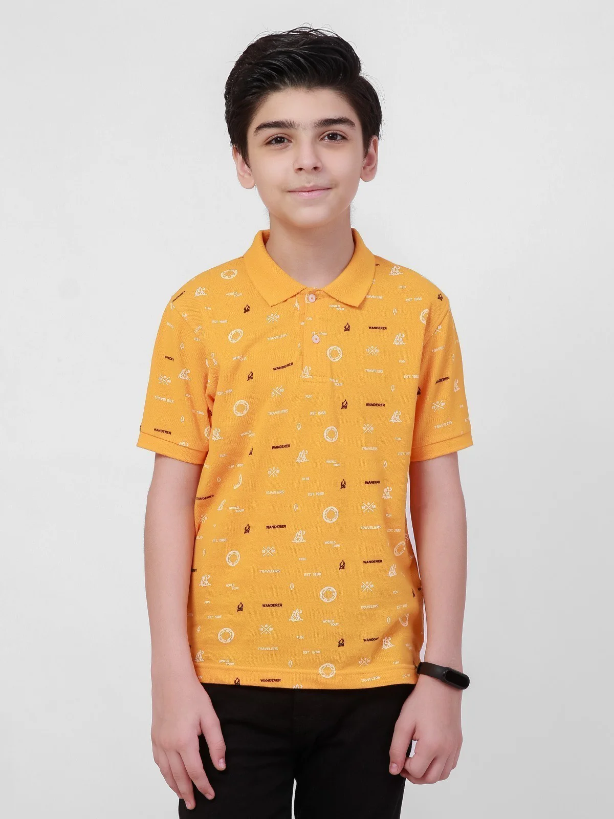 Boy's Yellow Polo Shirt - EBTPS21-012 - Image 2