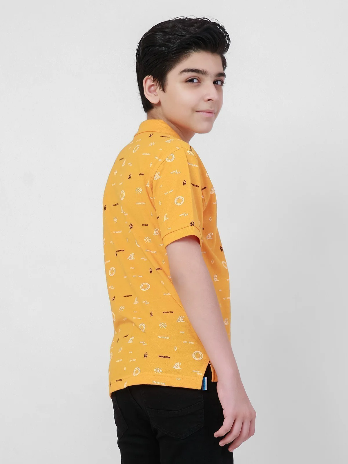 Boy's Yellow Polo Shirt - EBTPS21-012 - Image 3