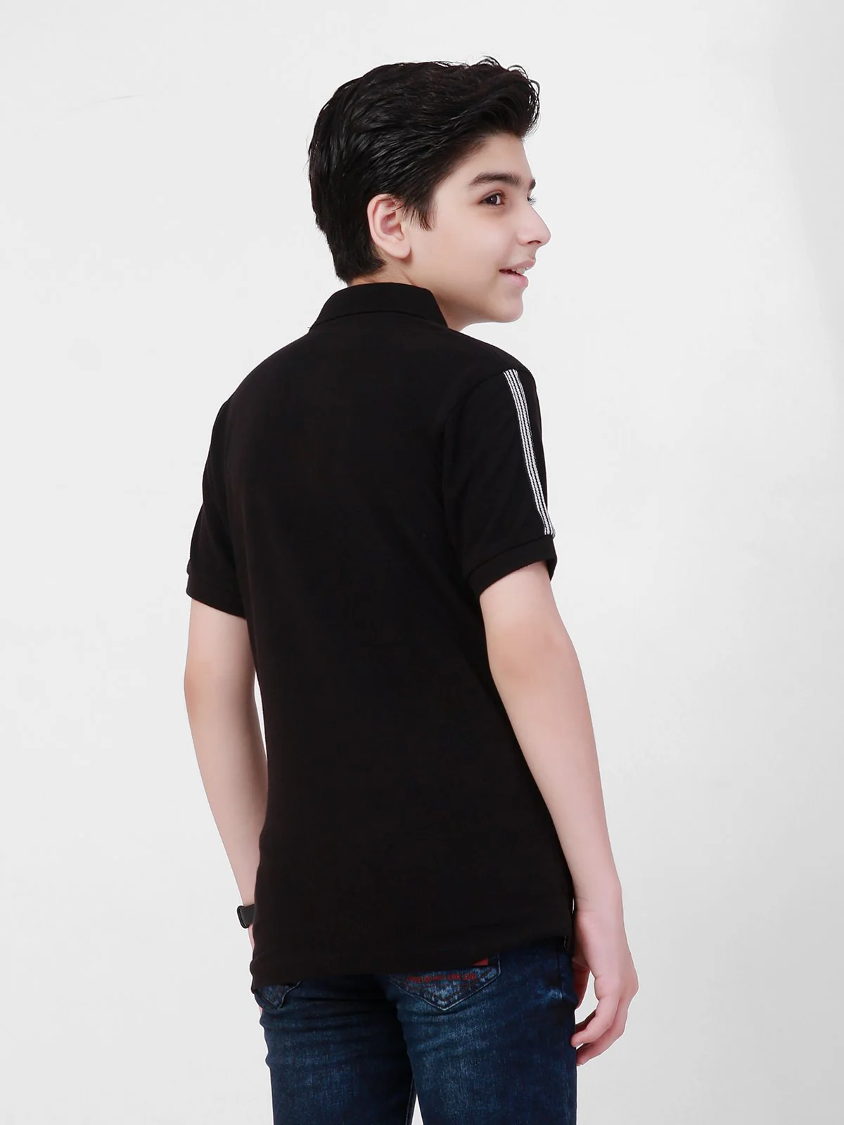 Boy's Black Polo Shirt - EBTPS21-014 - Image 3
