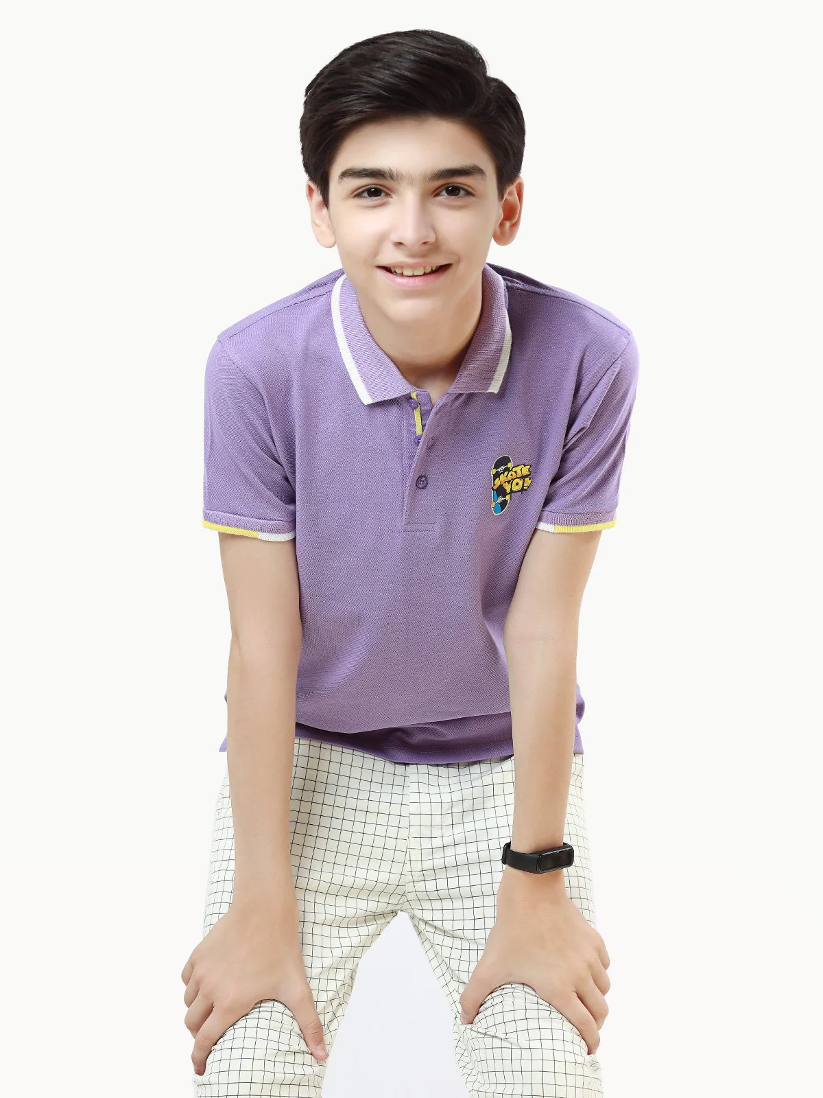 Boy's Light Purple Polo Shirt - EBTPS22-023 - Image 2