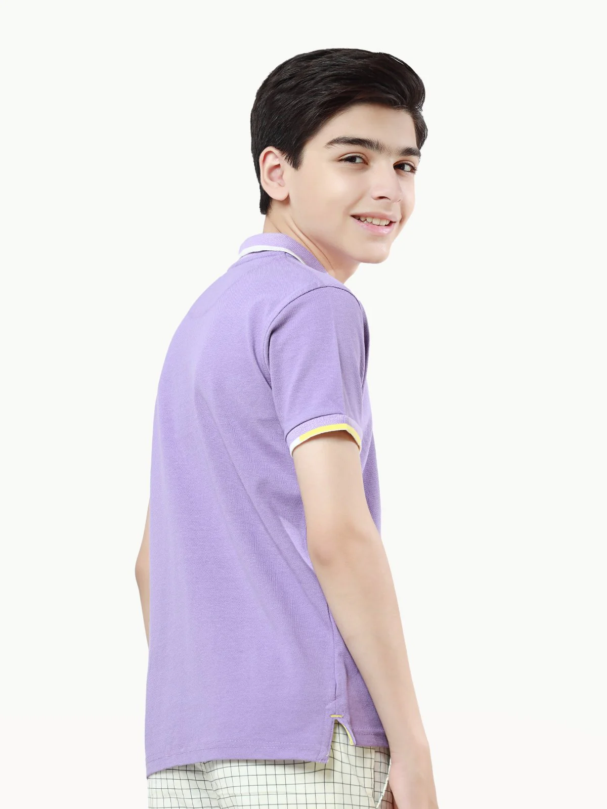 Boy's Light Purple Polo Shirt - EBTPS22-023 - Image 4