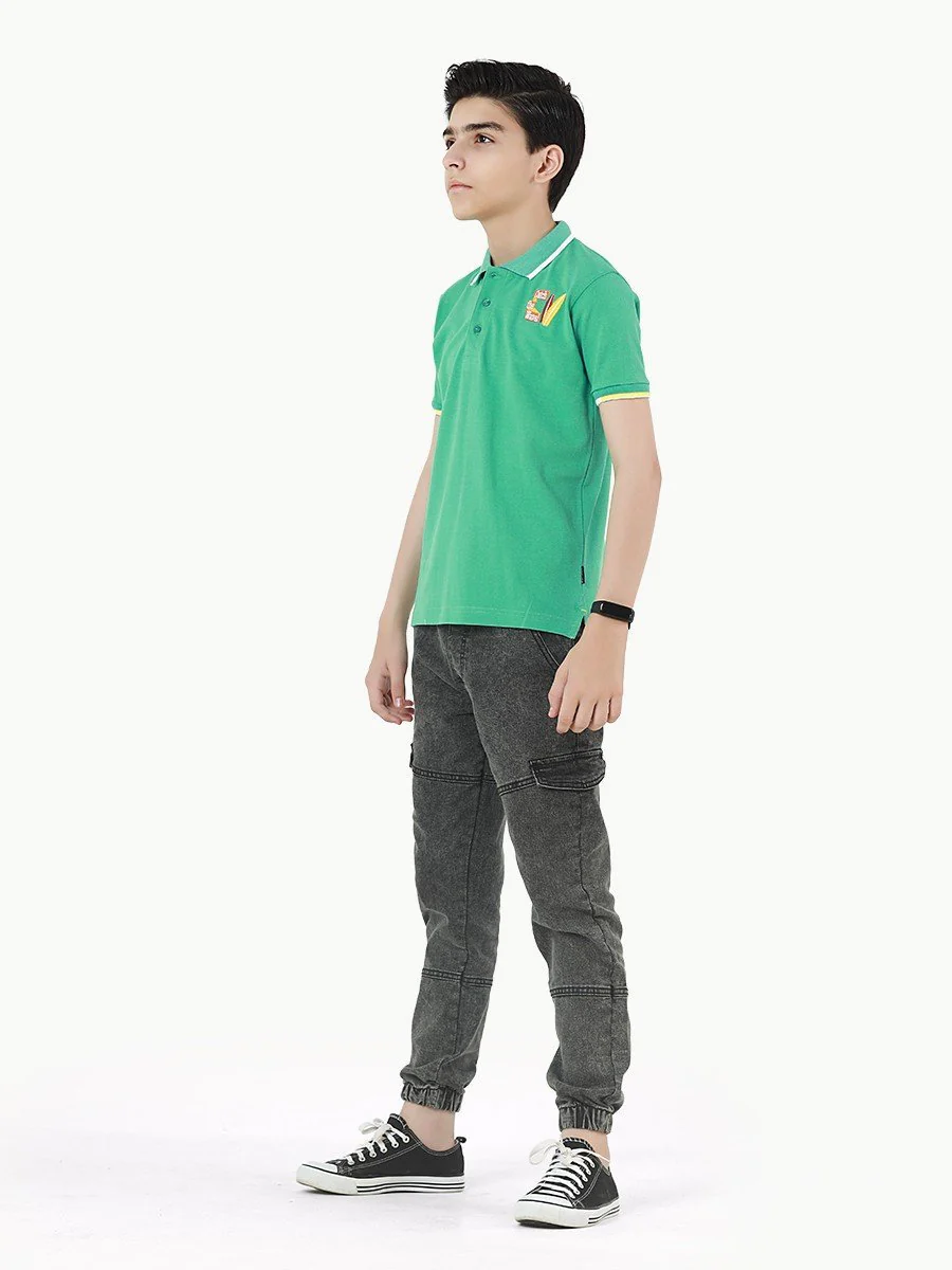 Boy's Mint Green Polo Shirt - EBTPS22-024