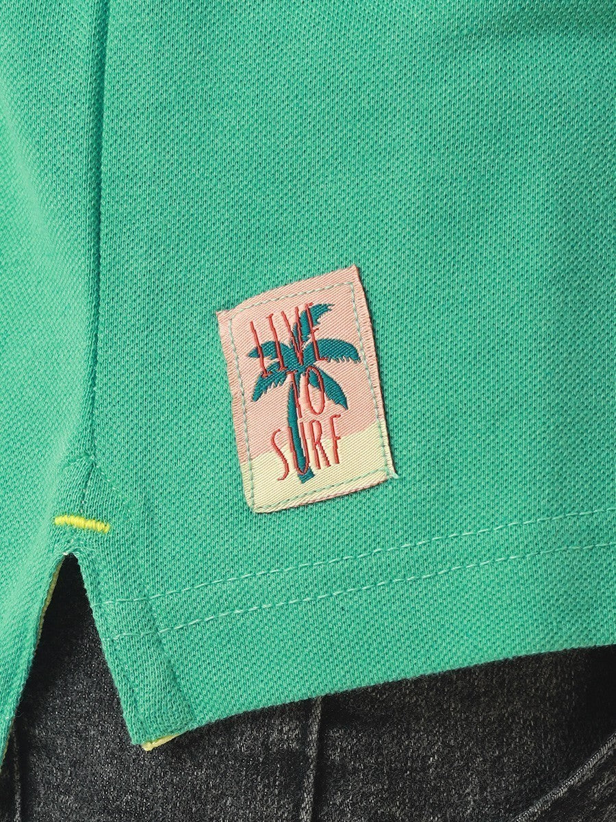Boy's Mint Green Polo Shirt - EBTPS22-024 - Image 4