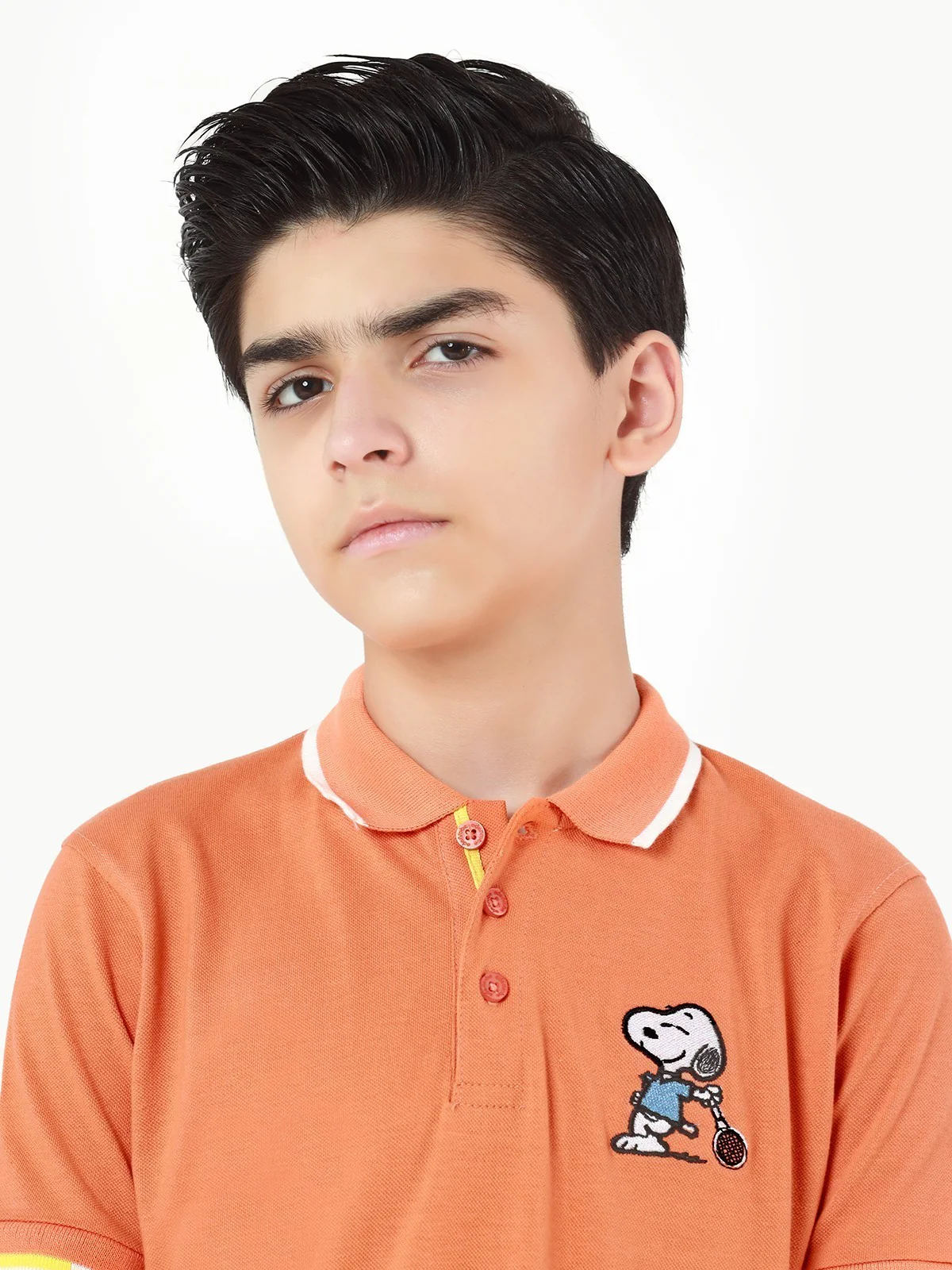 Boy's Peach Polo Shirt - EBTPS22-025 - Image 2