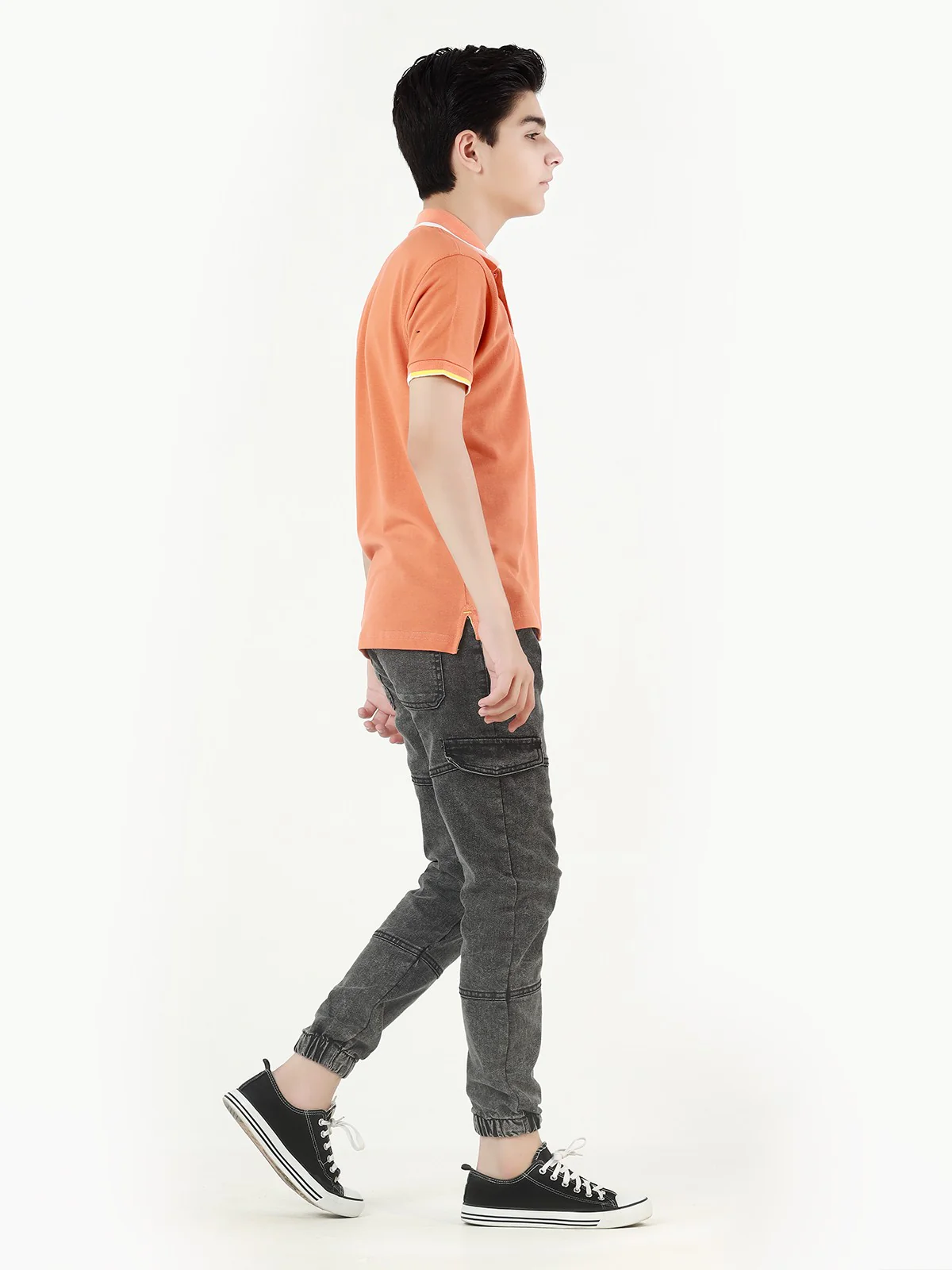 Boy's Peach Polo Shirt - EBTPS22-025 - Image 3