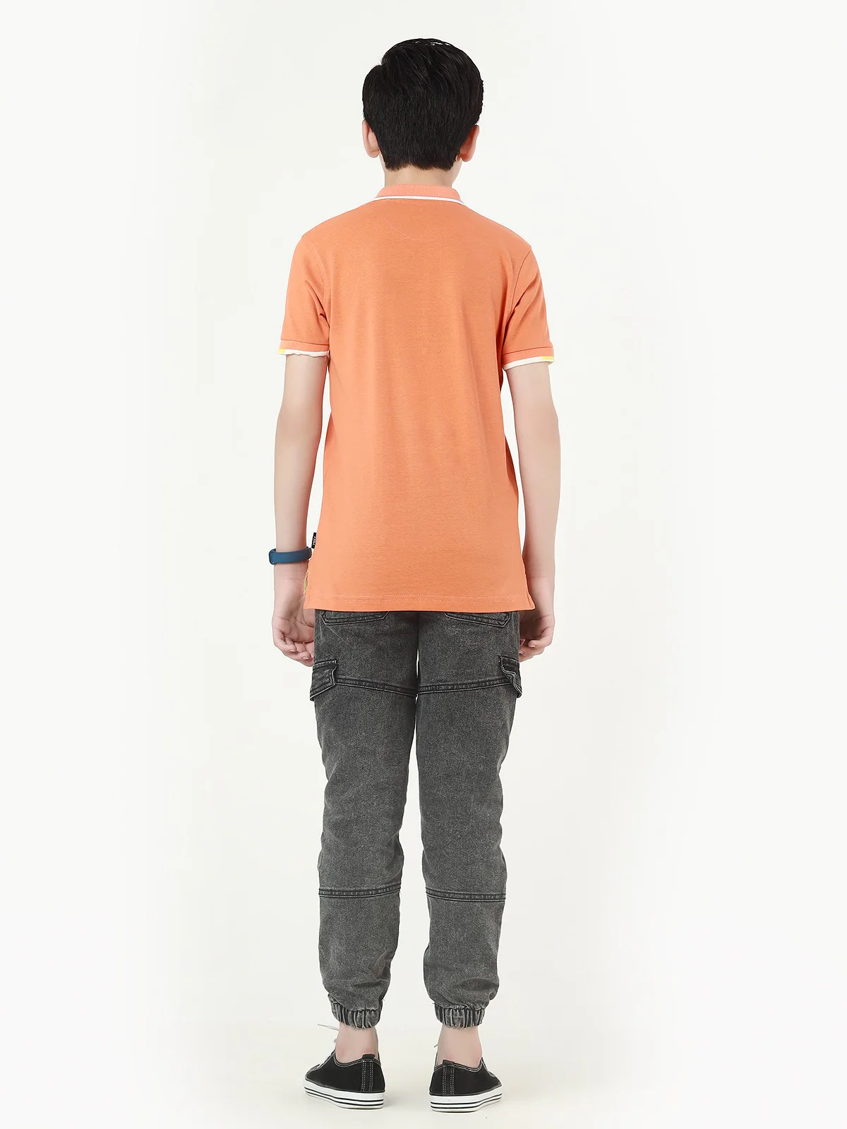 Boy's Peach Polo Shirt - EBTPS22-025 - Image 5