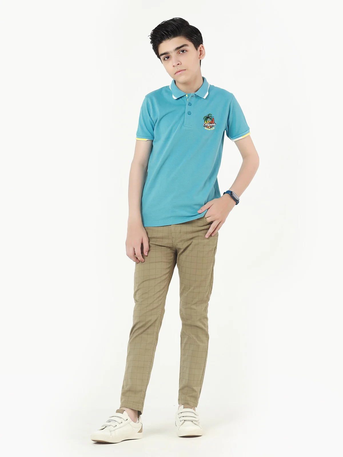 Boy's Light Blue Polo Shirt - EBTPS22-026 - Image 2
