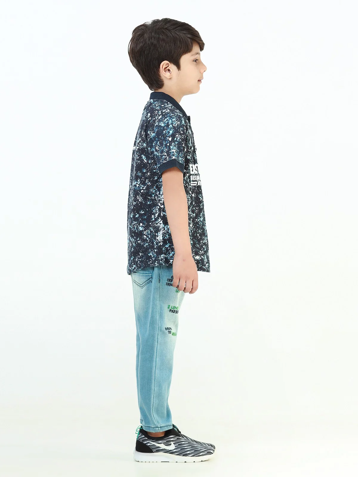 Boy's Navy & White Polo Shirt - EBTPS22-030 - Image 2