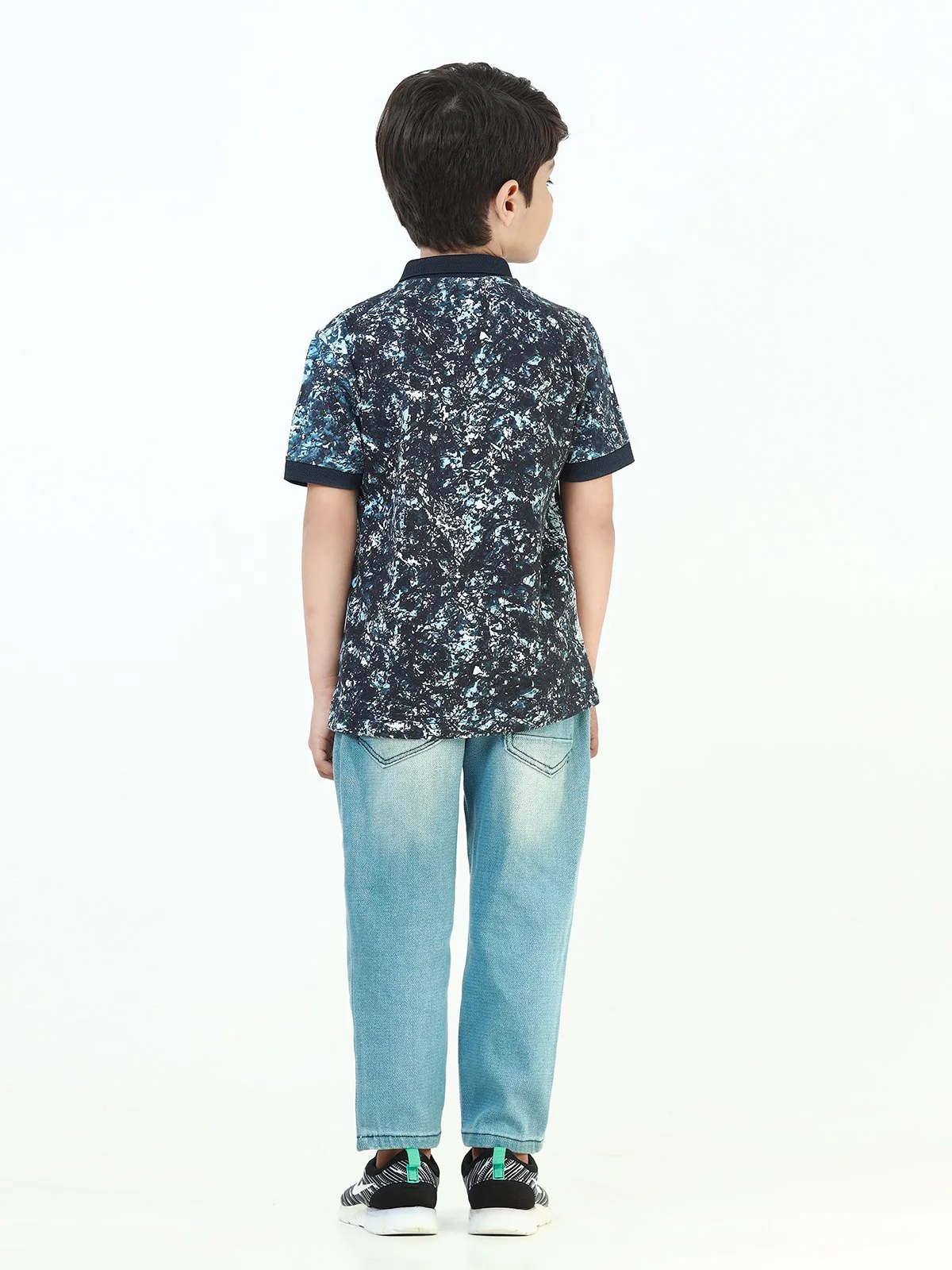 Boy's Navy & White Polo Shirt - EBTPS22-030 - Image 4