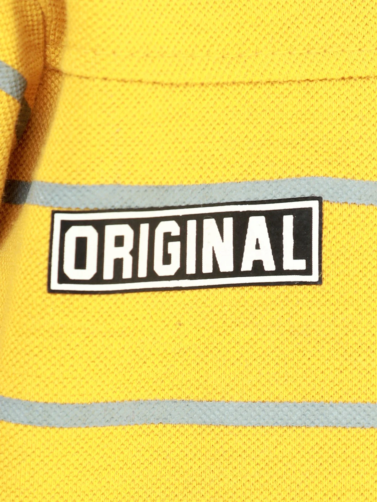 Boy's Yellow Stripes Polo Shirt - EBTPS22-032 - Image 4