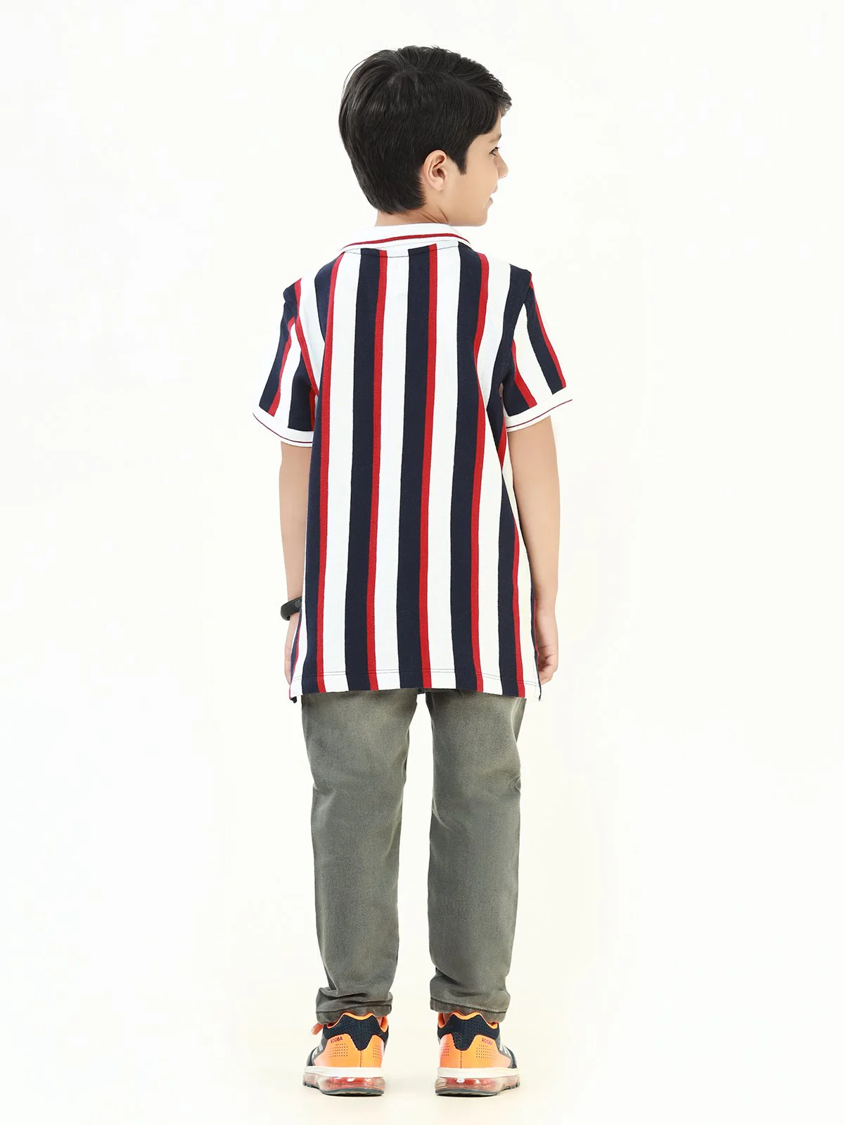Boy's Navy & White Polo Shirt - EBTPS22-034 - Image 3