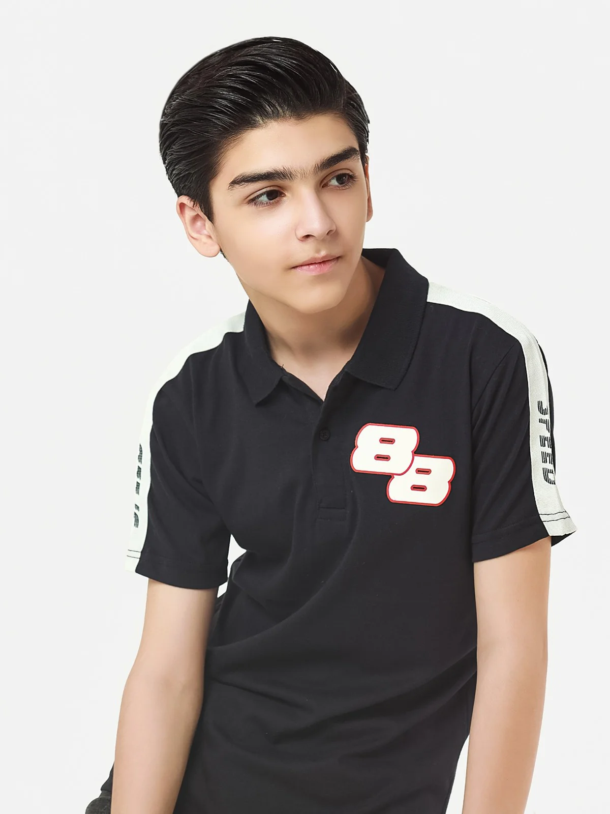 Boy's Black Polo Shirt - EBTPS22-036 - Image 2