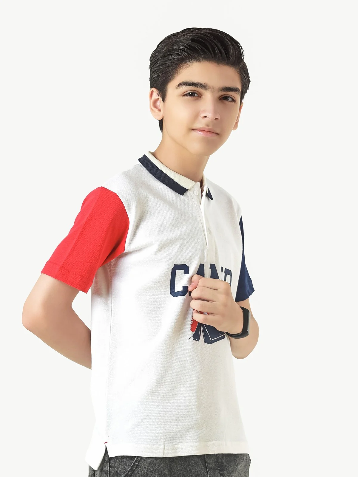 Boy's Navy & White Polo Shirt - EBTPS22-042 - Image 2