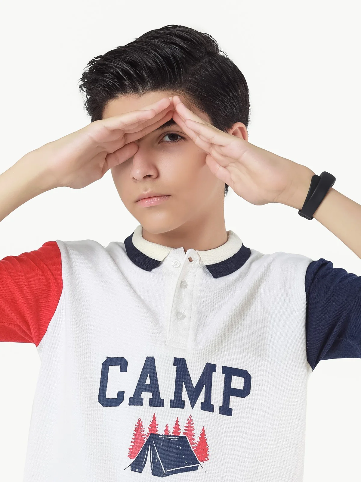Boy's Navy & White Polo Shirt - EBTPS22-042 - Image 3