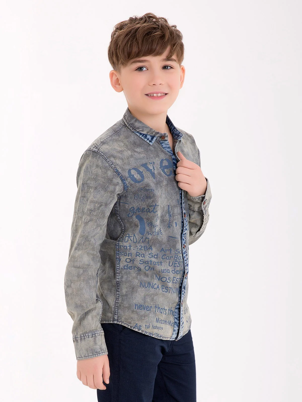 Boy's Grey Shirt - EBTS18-14340 - Image 2