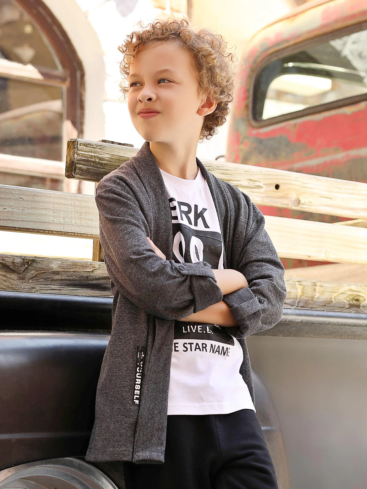 Boy's Dark Grey Shirt - EBTS18-14359 - Image 2