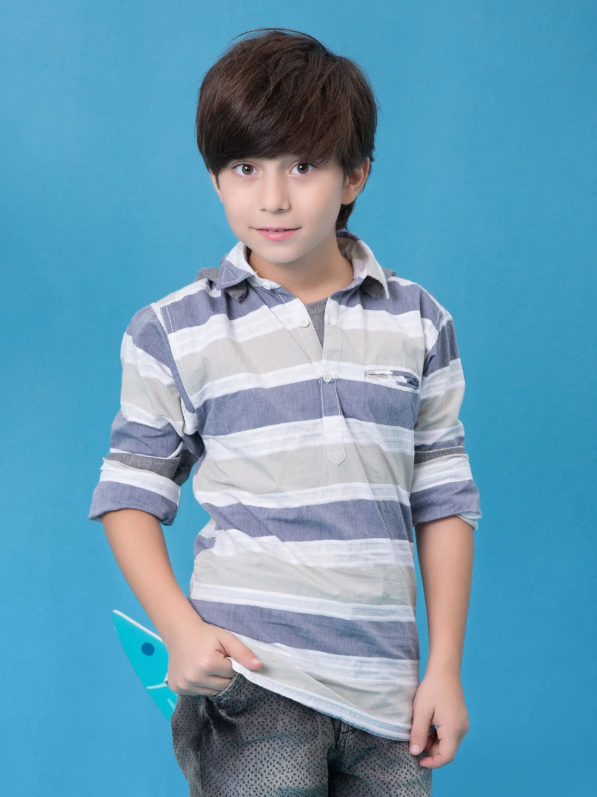 Boy's Blue Shirt - EBTS18-27169 - Image 2
