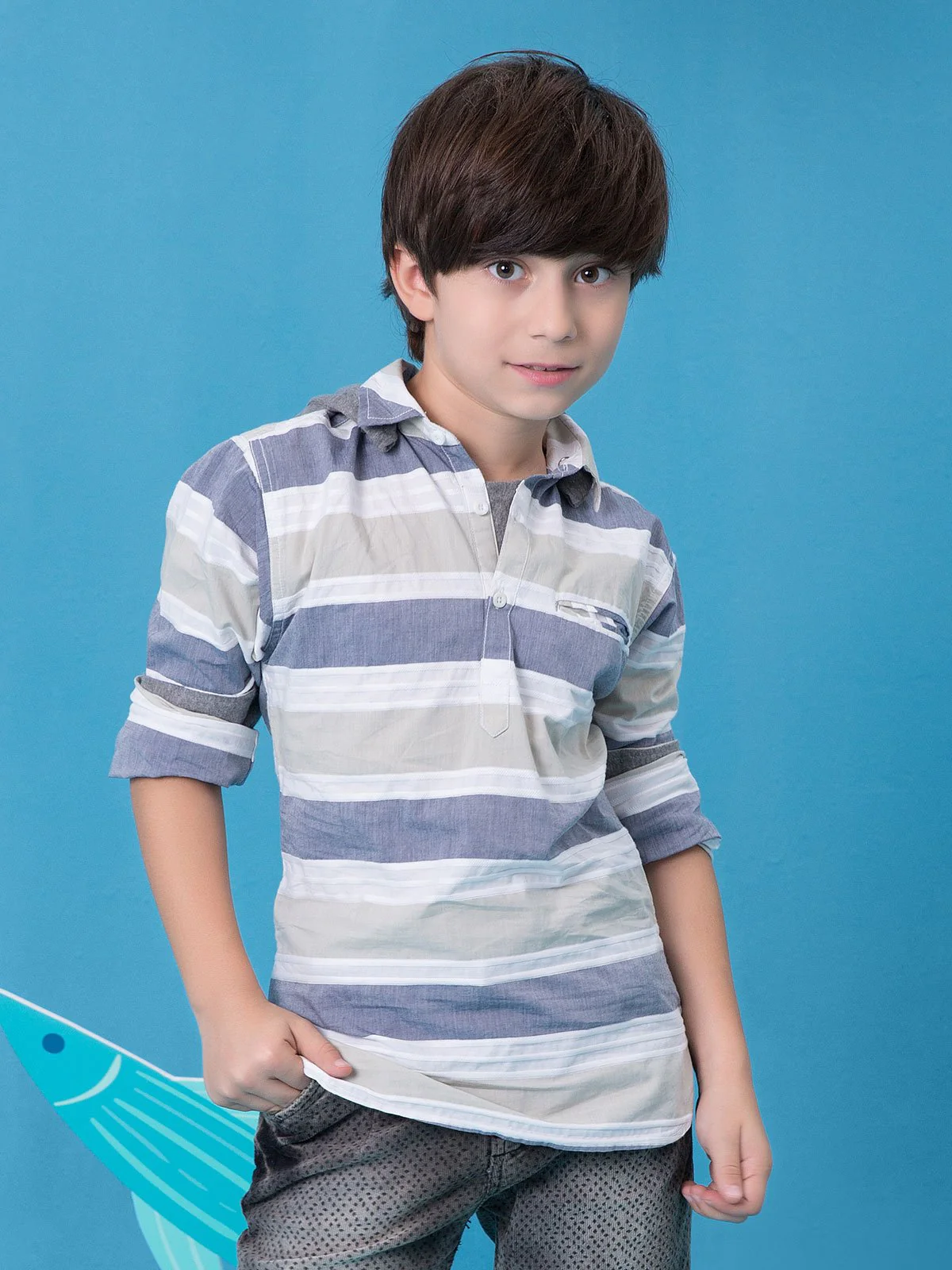 Boy's Blue Shirt - EBTS18-27169 - Image 3