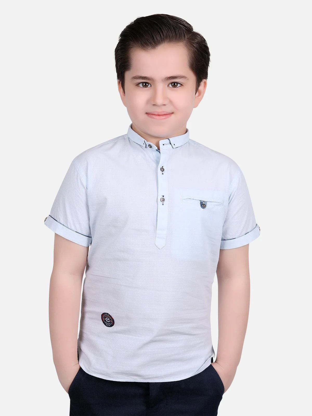 Boy's Ice Blue Shirt - EBTS18-27171 - Image 2
