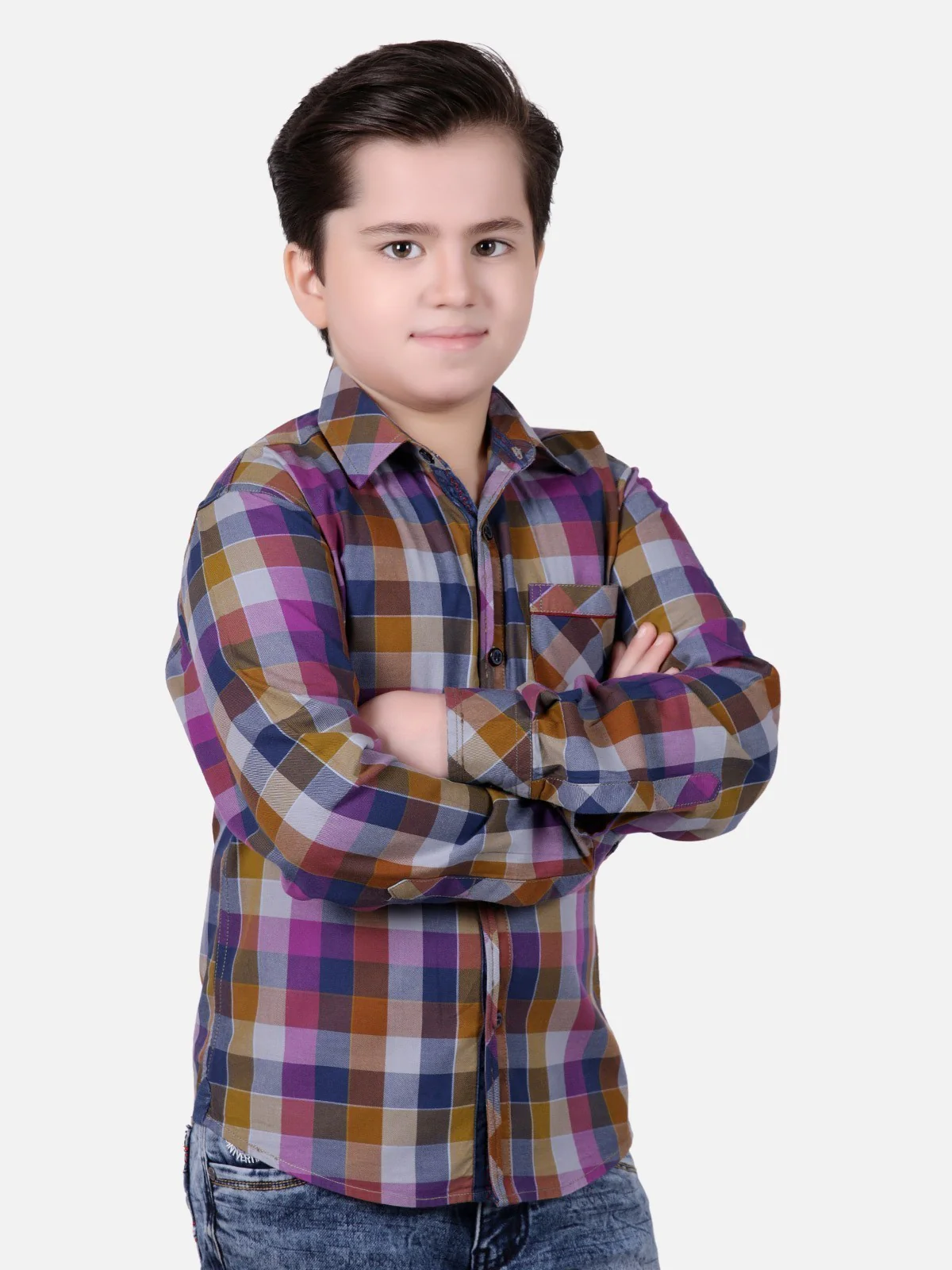 Boy's Olive Green Shirt - EBTS18-27198 - Image 2