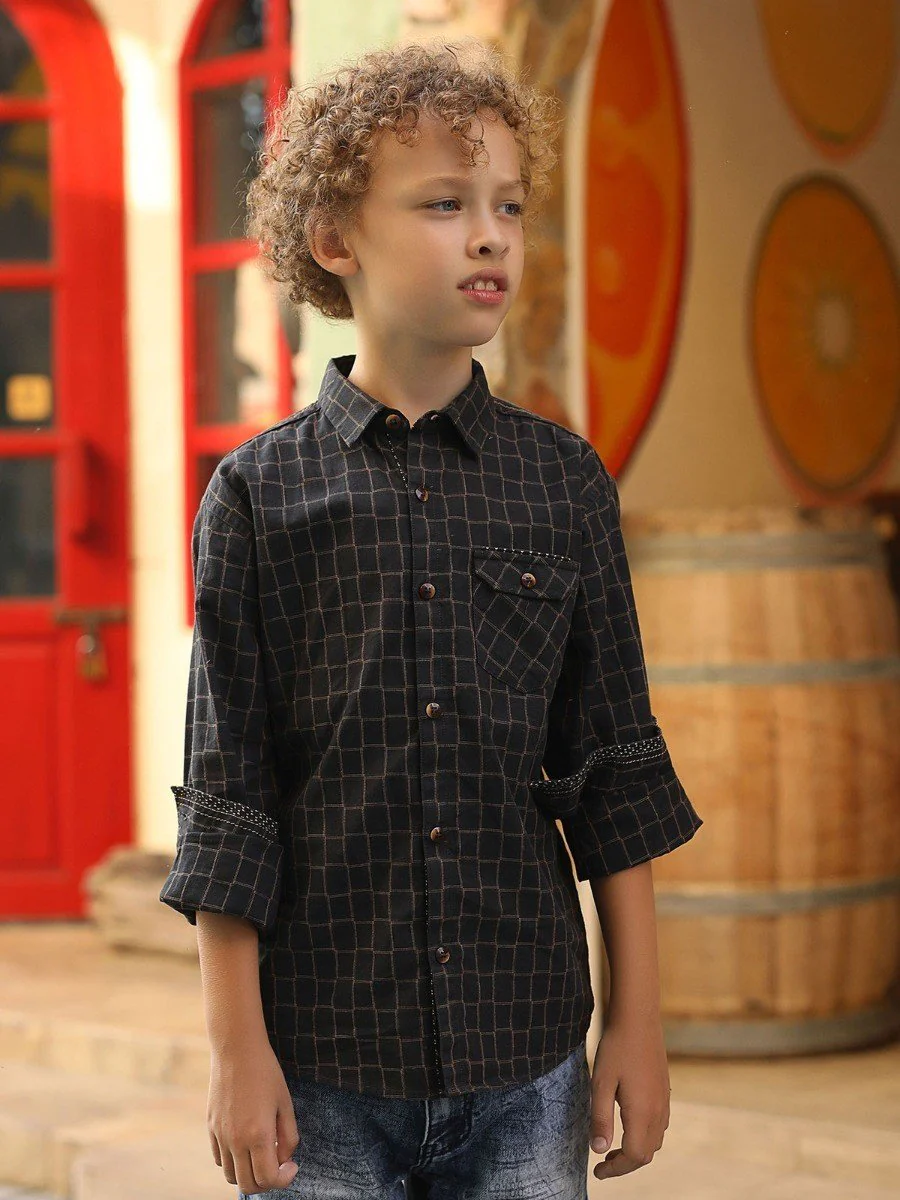 Boy's Navy Blue Shirt - EBTS18-27199 - Image 2