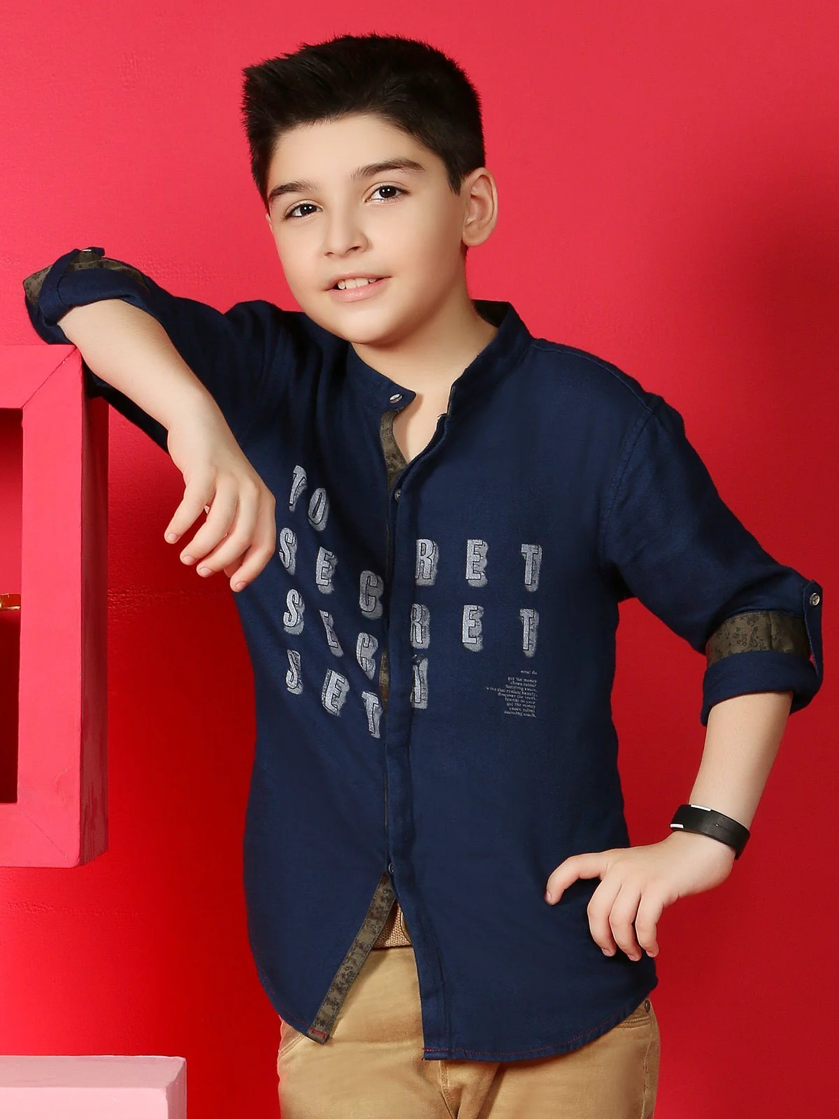 Boy's Navy Blue Shirt - EBTS19-14362 - Image 2