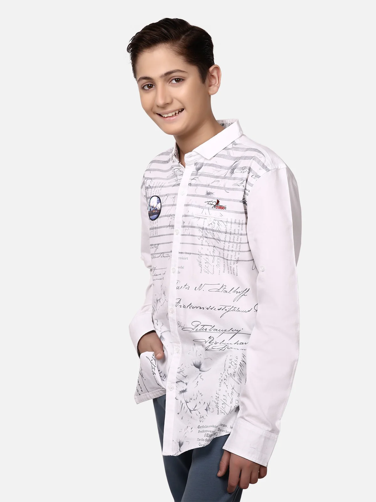 Boy's White Shirt - EBTS19-14364 - Image 2