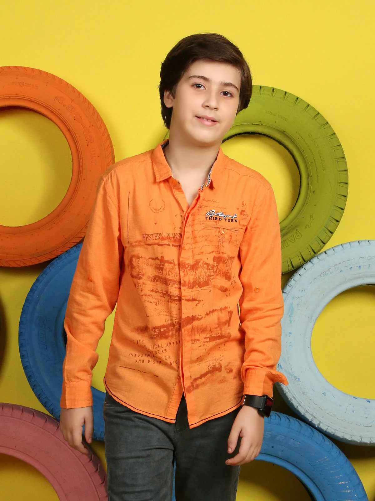 Boy's Orange Shirt - EBTS19-14365