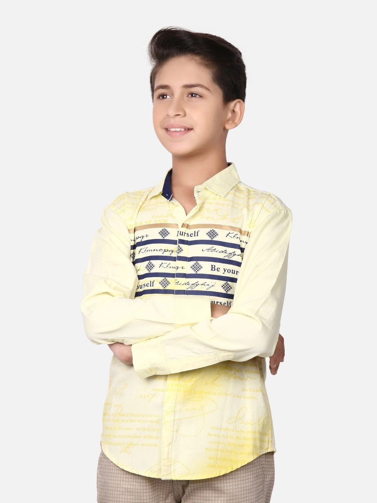 Boy's Light Yellow Shirt - EBTS19-14368 - Image 2