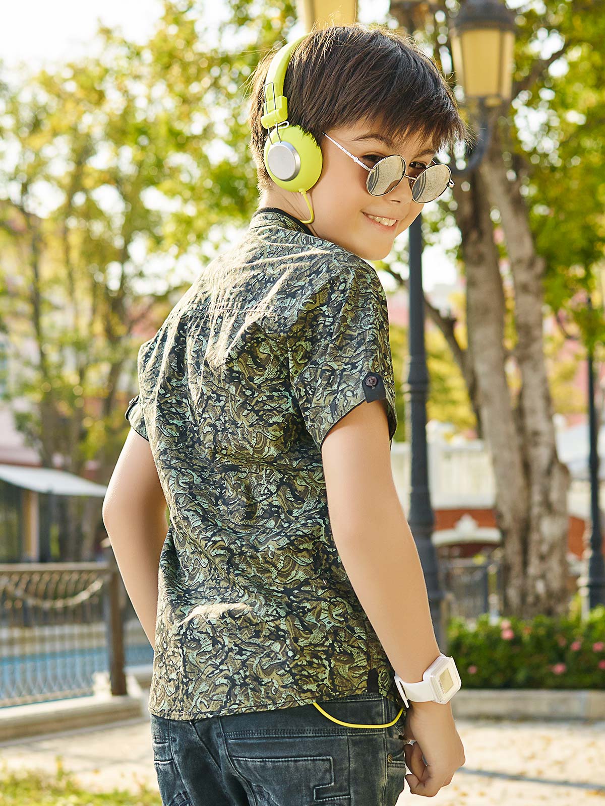Boy's Olive Green Shirt - EBTS19-27215 - Image 2