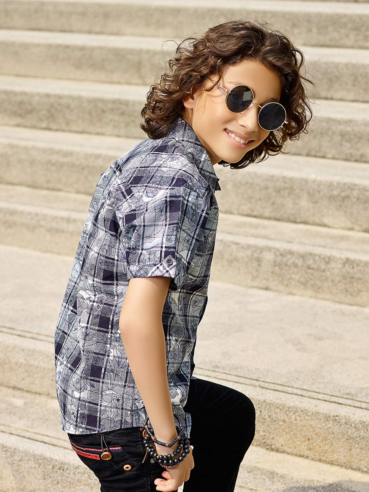 Boy's Navy Blue Shirt - EBTS19-27219 - Image 2