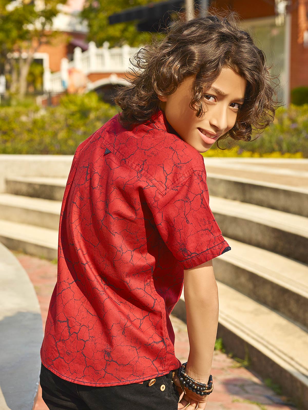 Boy's Maroon Shirt - EBTS19-27221 - Image 2