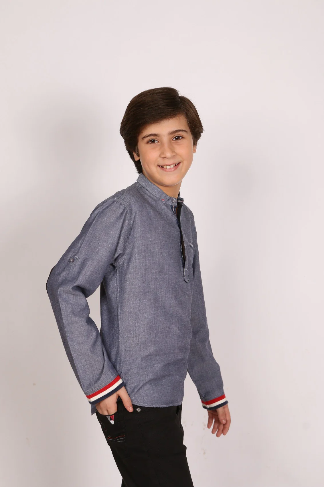 Boy's Denim Blue Shirt - EBTS20-27248 - Image 2