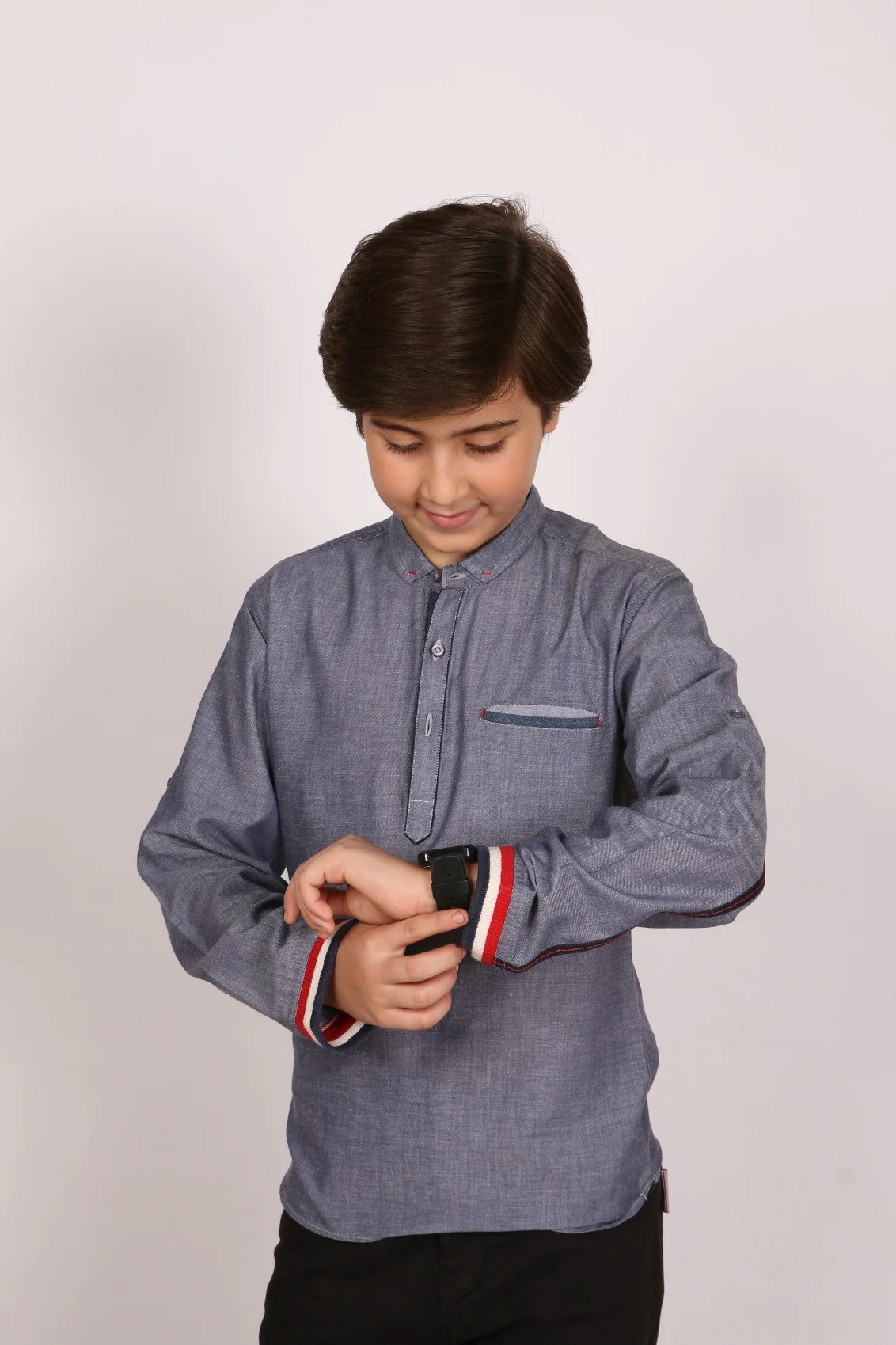 Boy's Denim Blue Shirt - EBTS20-27248 - Image 3
