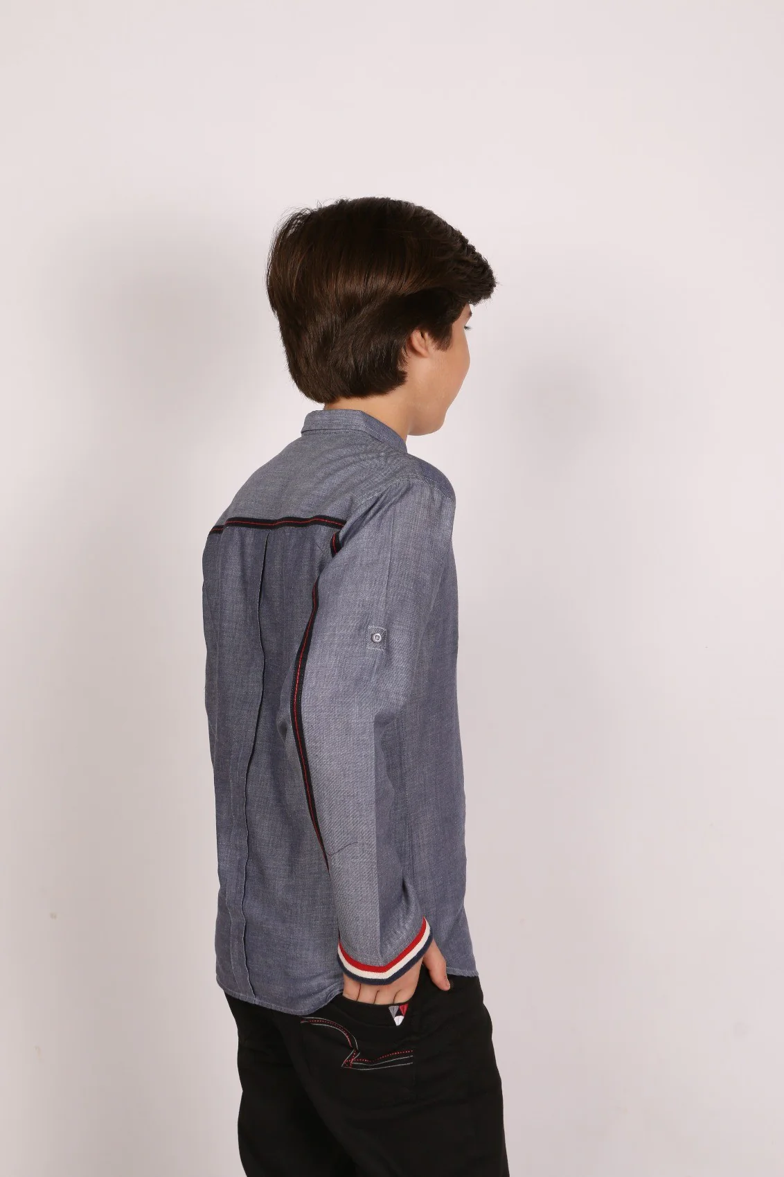 Boy's Denim Blue Shirt - EBTS20-27248 - Image 4