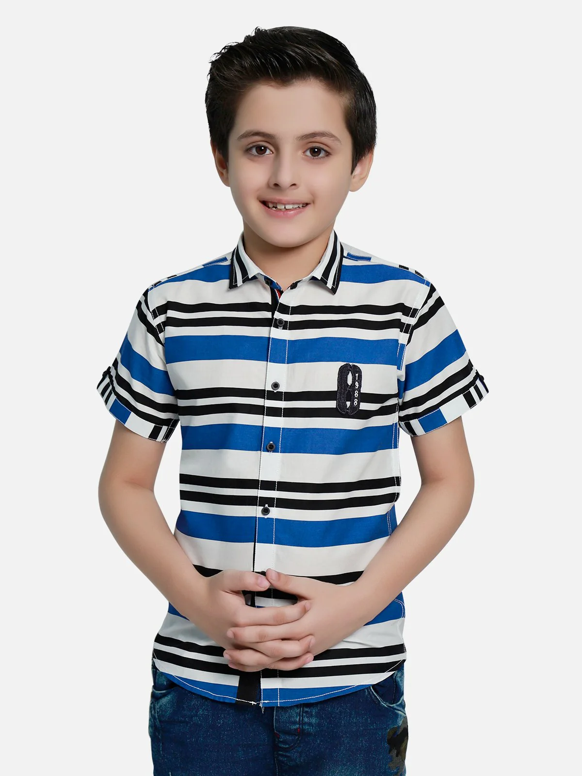 Boy's White & Blue Shirt - EBTS20-27273 - Image 2