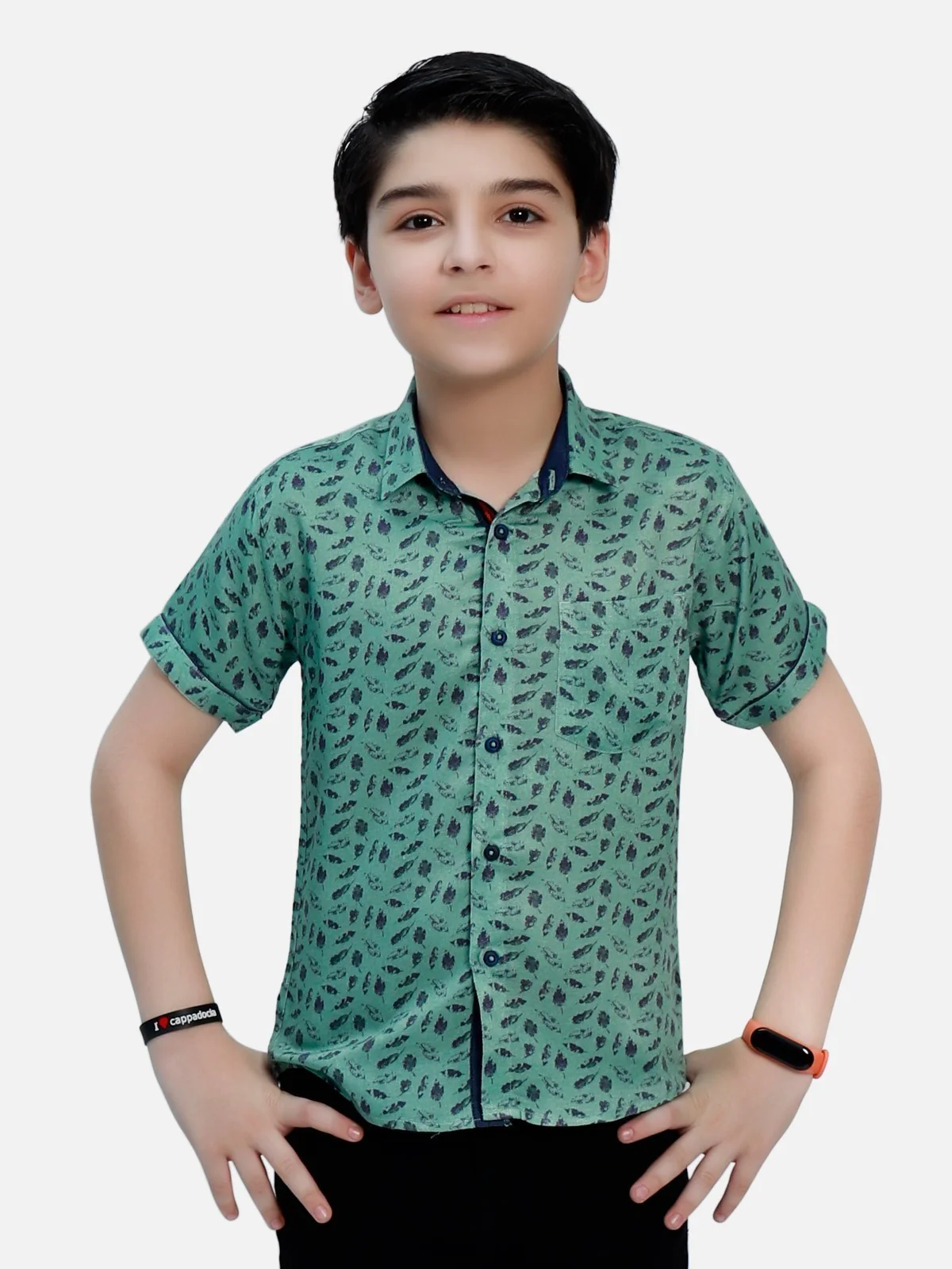 Boy's Sea Green Shirt - EBTS20-27275