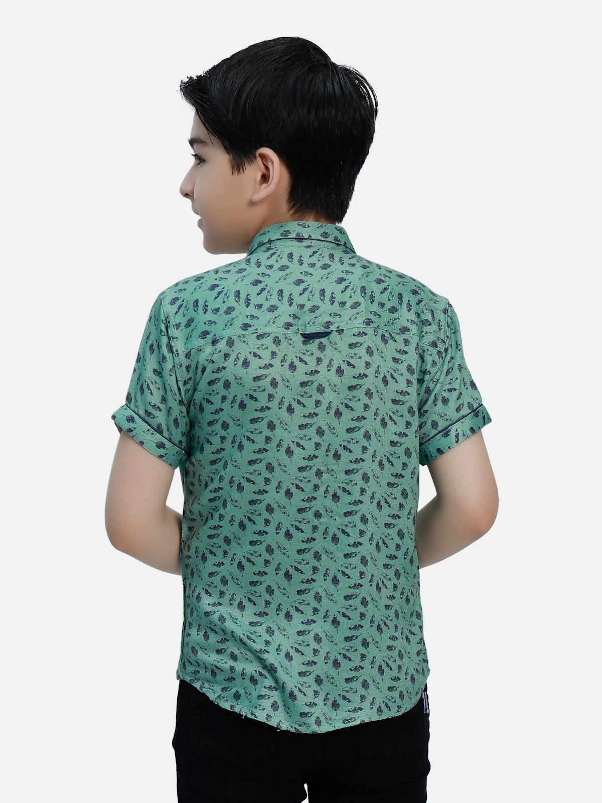 Boy's Sea Green Shirt - EBTS20-27275 - Image 2