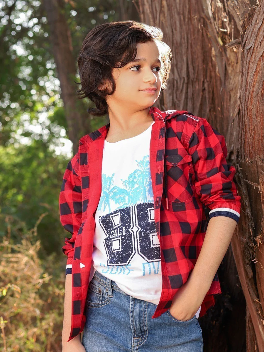 Boy's Red & White Shirt - EBTS20-27289 - Image 3