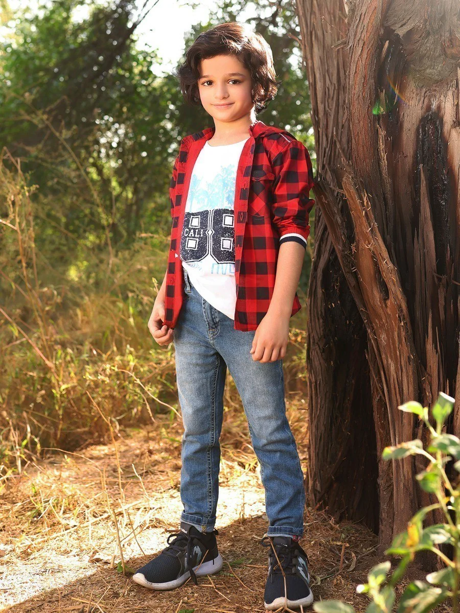 Boy's Red & White Shirt - EBTS20-27289 - Image 4