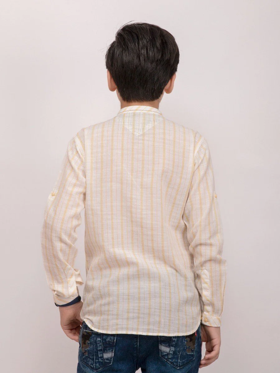 Boy's Off White Shirt - EBTS20-27297 - Image 2