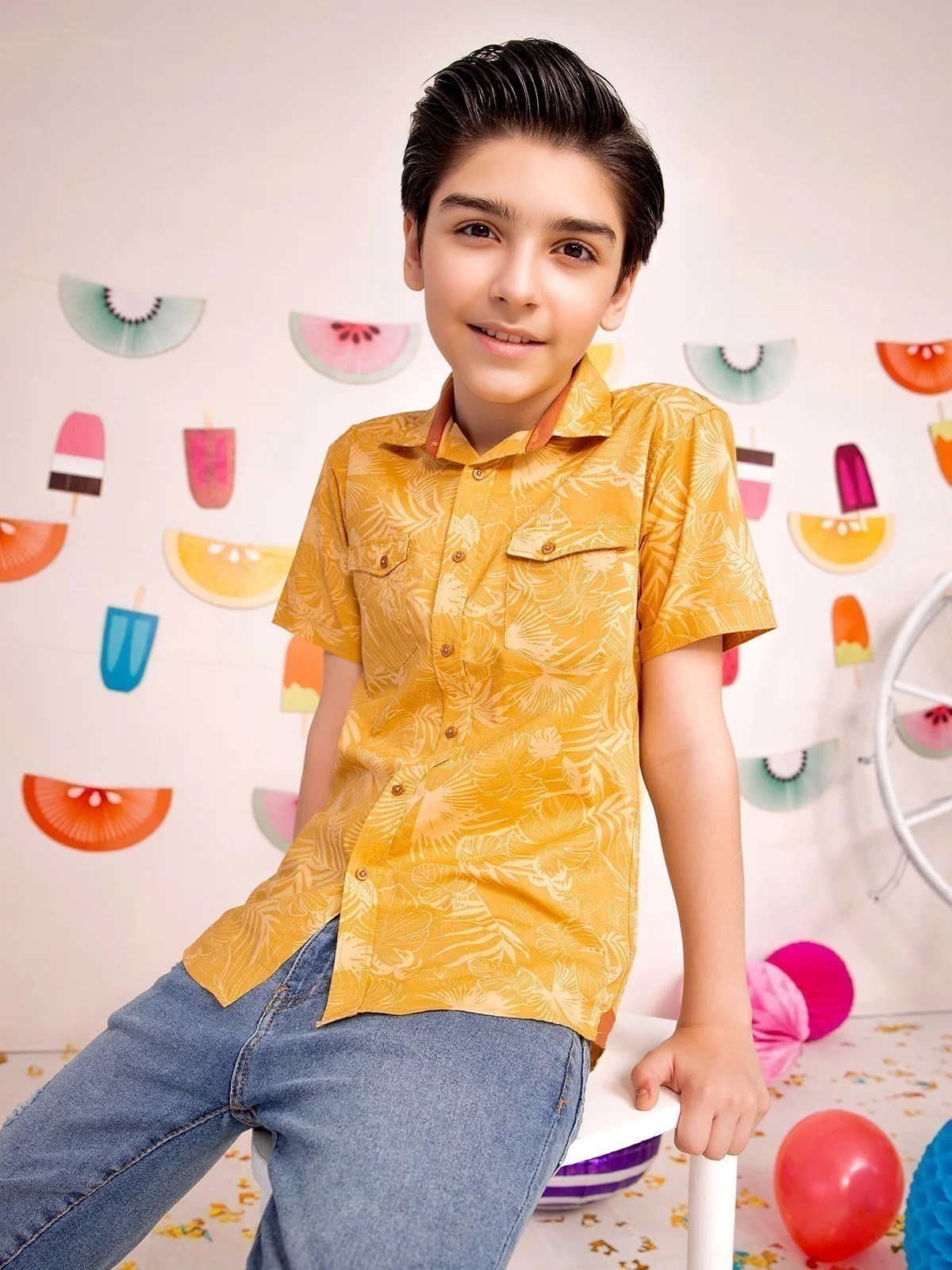 Boy's Light Gold Shirt - EBTS21-27300 - Image 3