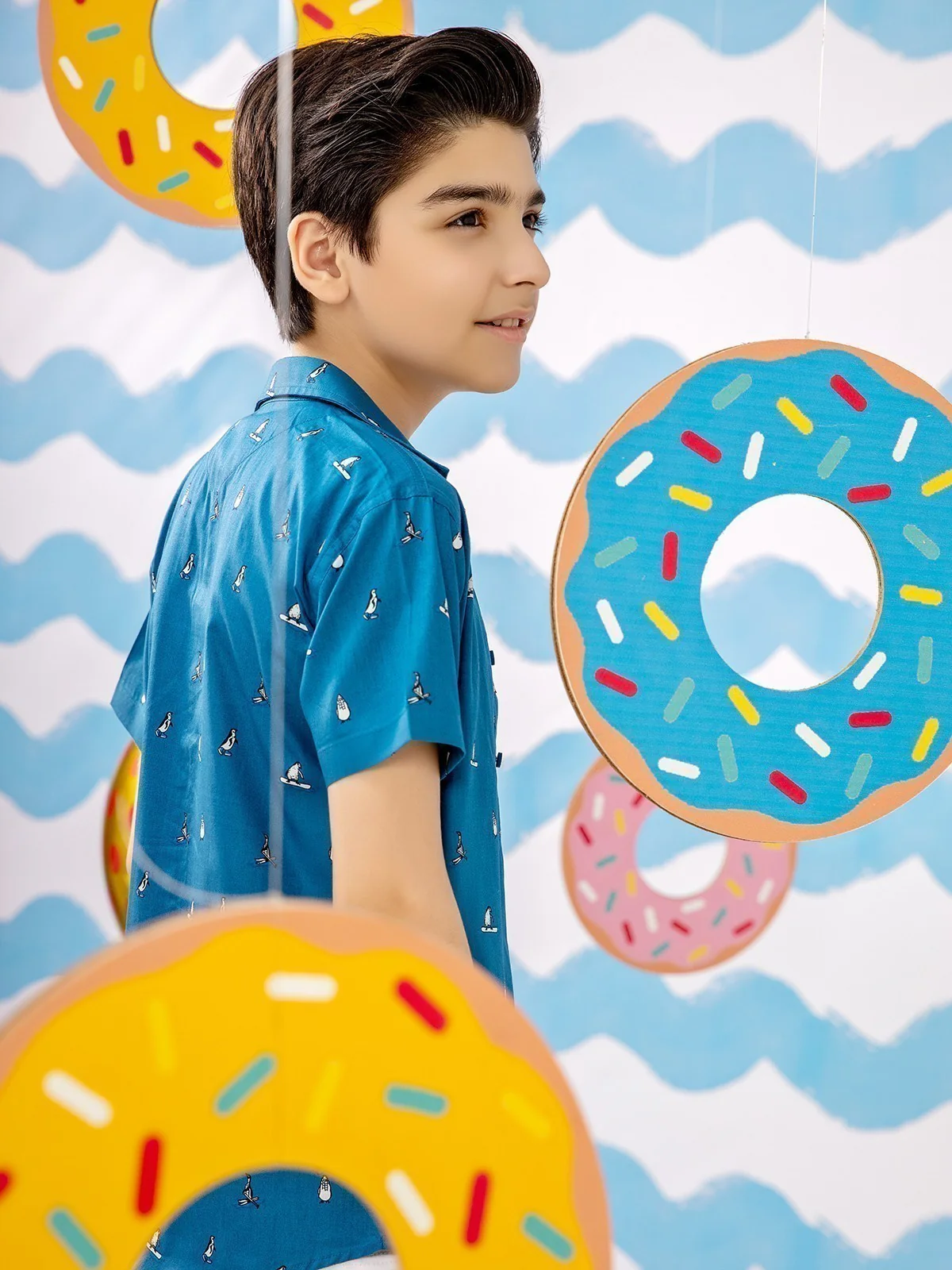 Boy's Ocean Blue Shirt - EBTS21-27314 - Image 2