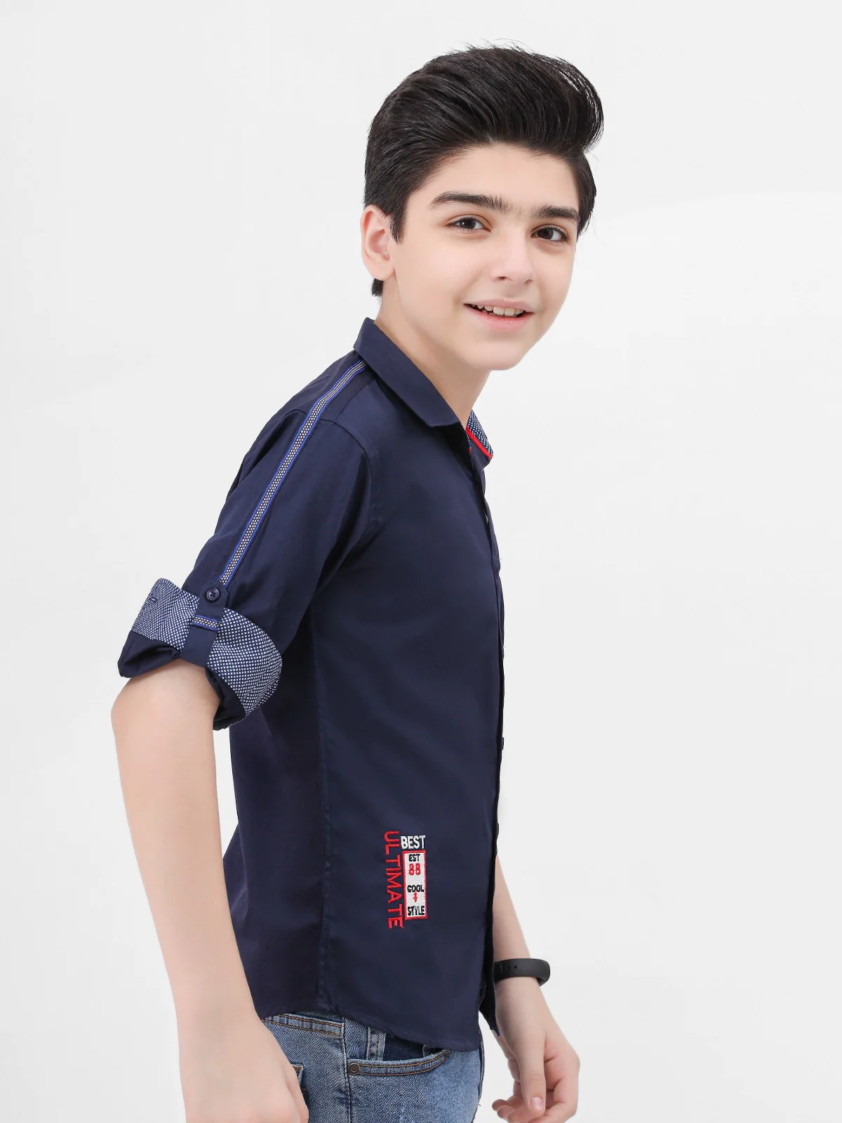 Boy's Navy Blue Shirt - EBTS21-27324 - Image 2