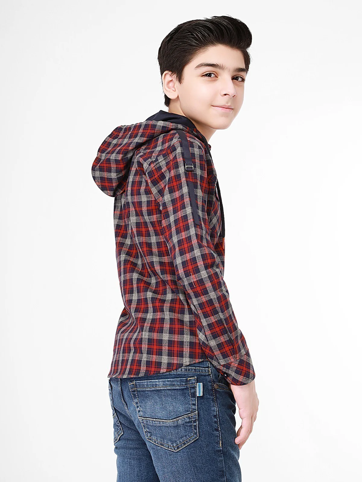 Boy's Maroon Blue Shirt - EBTS21-27332 - Image 6